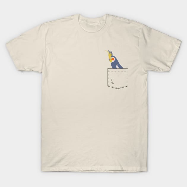 Cockatiel Parakeet Parrot In Your Front Pocket T-Shirt by Einstein Parrot